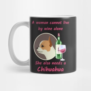 Funny Chihuahua and Wine Mug